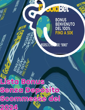 Scommesse online bonus benvenuto senza deposito